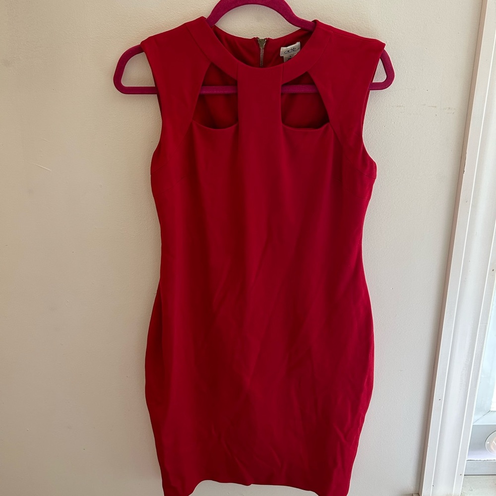 Cache Red Keyhole Dress